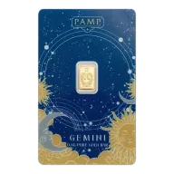 0.5g Zodiac Gemini Gold Bar