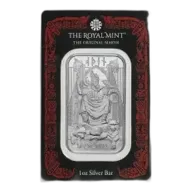 1 oz Silver The Royal Mint Norse Gods 'Odin' Bullion Bar With Box