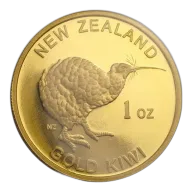 1 oz Gold Kiwi Round - .9999 AU - New Zealand Mint