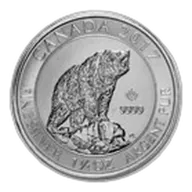 2017 Canada 1.5 oz Silver $8 Grizzly Bear BU (Abrasions)