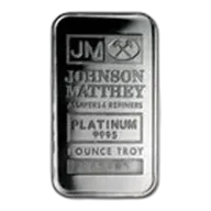 1 oz Platinum Bar - Johnson Matthey