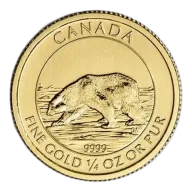 2013 1/4 Oz Canadian Polar Bear Gold Coin - BU