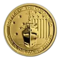 2014 Australia 1/4 oz Gold Battle of the Coral Sea BU