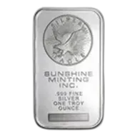 1 oz Silver Bar - Sunshine (Original)