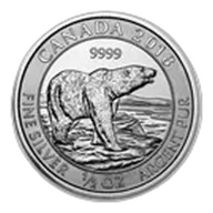2018 Canada 1/2 oz Silver Polar Bear BU