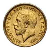 1915-S Australia Gold 1/2 Sovereign AU