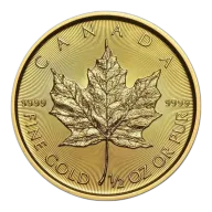 Canada 1/2 Oz Gold Maple Leaf (Random Year)