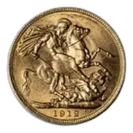 1912-M Australia Gold Sovereign George V BU