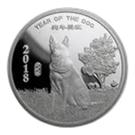 1 oz Silver Round - APMEX (2018 Year of the Dog)