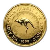 1999 Australia 2 oz Gold Nugget BU
