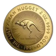 1991 Australia 2 oz Gold Nugget BU