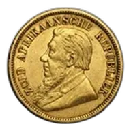 1893-1897 South Africa Gold 1/2 Pond Avg Circ (Random)