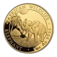 1 oz Somalia Elephant Gold Coin