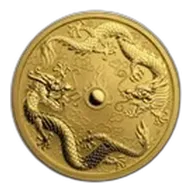 2020 Australia 1 oz Gold Double Dragon BU