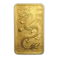 2018 Australia 1 oz Gold Dragon Rectangular Coin BU