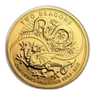 2018 Great Britain 1 oz Gold Two Dragons BU