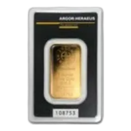 1 oz Gold Bar - Argor-Heraeus KineBar Design (In Assay)