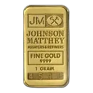 1g Johnson Matthey Gold Bar