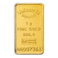 1 gram Gold Bar - Vintage Valcambi (Blue Assay)