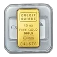 10 oz Gold Bar - Credit Suisse (w/New Assay)