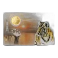 2023 South Korea 1/10 oz Gold Tiger BU (in Assay card)