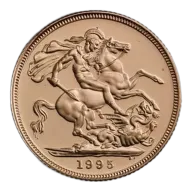 Great Britain Gold 5 Sovereign - BU (Random Year)