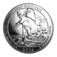 2016 5 oz Silver ATB Fort Moultrie National Monument, SC