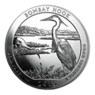 2015 5 oz Silver ATB Bombay Hook National Wildlife Refuge, DE