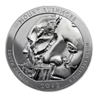 2013 5 oz Silver ATB Mount Rushmore National Park, SD