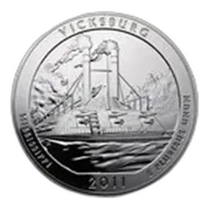 2011 5 oz Silver ATB Vicksburg National Military Park, MS