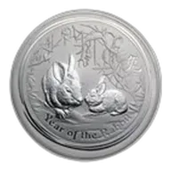 2011 Australia 1 kilo Silver Year of the Rabbit BU
