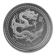 2024 Samoa 1/2 oz Silver 1 Tala Year of the Dragon BU