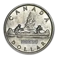 1953-1957 Canada Silver Dollar Avg Circ (ASW .60)