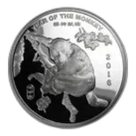 5 oz Silver Round - APMEX (2016 Year of the Monkey)