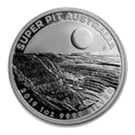 2019 Australia 1 oz Silver Super Pit BU