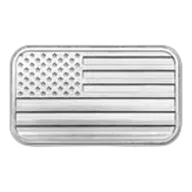1 oz Silver Bar - American Flag Design (Eagle Back)