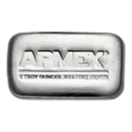 5 oz Cast-Poured Silver Bar - APMEX