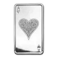 10 oz Silver Bar - Ace of Hearts