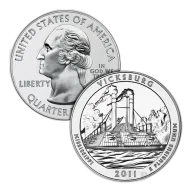 2011 5 oz ATB Vicksburg National Military Park Silver Coin