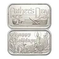 1 oz Silver Bar - Vintage SilverTowne (Holiday, Random Motif)