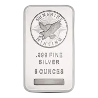 5 oz Sunshine Silver Bar