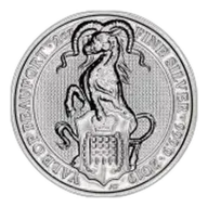 2019 2 oz Silver Queen's Beasts Yale of Beaufort Bullion Coin