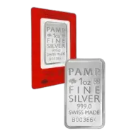 Silver PAMP Suisse Bullion 1 Ounce True Happiness Bar In Sleeve Pre-Owned