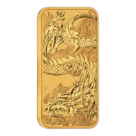 2023 Australian Perth Mint 1oz Dragon Gold rectangular coin