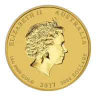 2017 1kg Australian Perth Mint Gold Lunar II: Year of the Rooster