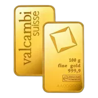 100 Gram Valcambi Gold Bar