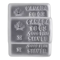 Leaf Silver Bar 10 oz - Poured