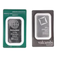 100 Gram Platinum Bars - Design Our Choice