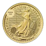 1/10 oz Gold Britannia Coin - Random Year