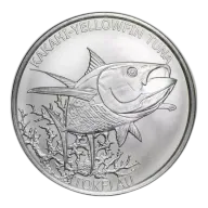 2014 Tokelau 1 oz Silver $5 Yellowfin Tuna